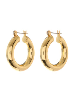Luv Aj | Gold Baby Amalfi Tube Hoops | 14K Gold Plated Hoop Earrings ...